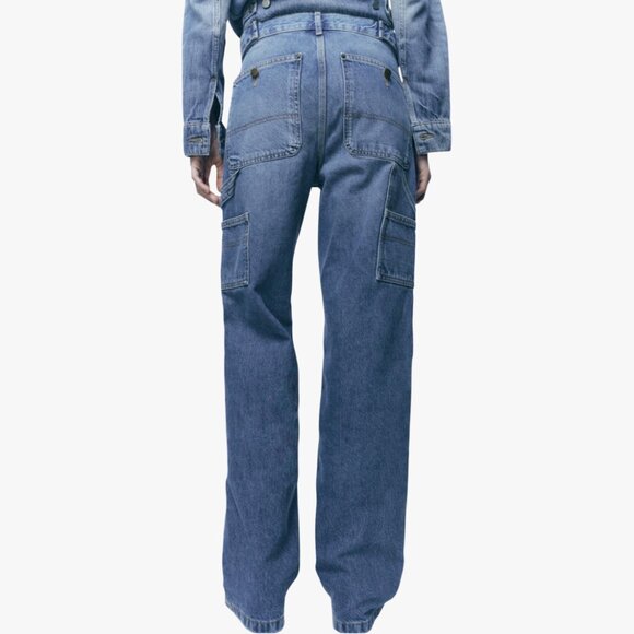 (LIKE NEW!!!) ZARA | 100% COTTON “ZW WORKER JEANS" (SIMILAR TO CARHARTT WIP) - Picture 4 of 7